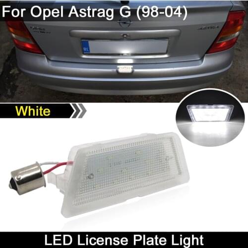 For Opel Astra G 1998 1999 2000 2001 2002 2003 2004 Car Rear White LED License Plate Light Number Plate Lamp