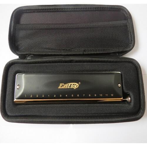 Easttop Brass Harmonica 16 Holes 64 Tunes Chromatic Harmonica brass comb Professional musical instrument luxury mouth organ