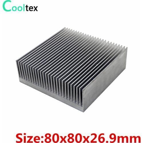 Extruded Aluminum heatsink 80x80x26.9mm for Chip VGA RAM LED IC Electronic integrated circuit radiator COOLER cooling