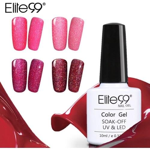 Elite99 10ml Neon Color Gel Nail Polish Soak Off UV Colorful Varnish Semi Permanent Glitter UV LED Gel Polish Nail Art Design