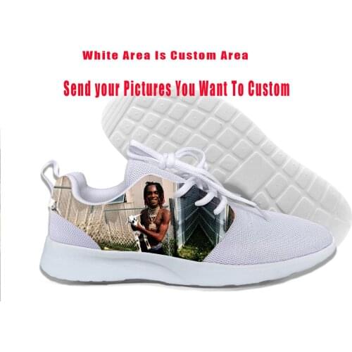 2019 Hot Cool Fashion Summer Handiness Casual Harajuku Shoes 3D Print For Man Woman Hip Hop Rap Music Rock Rapper YNW Melly