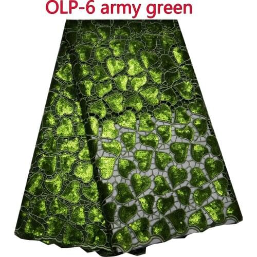 Hot sale double organza lace with sequins!high quality African lace fabric! French lace for party dress! OLP-6