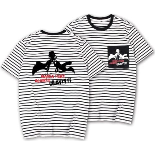 Anime Bungo Stray Dogs t-shirt striped t shirt plus size tops tees summer tops mens short sleeve tshirt boys clothes