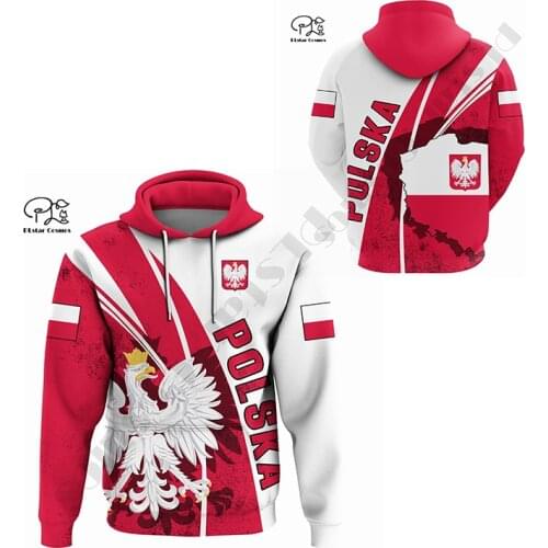 PLstarCosmos 3DPrint Newest Polish Poland Country Eagle Art Premium Uniuqe Harajuku Streetwear Unisex Hoodie/Sweatshirt/Zip C-6