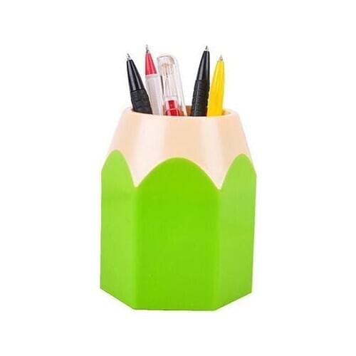 Pencil Shaped Make Up Brush Pen Holder Pot Office Student Kids Stationery Pen Holder Storage Organizer