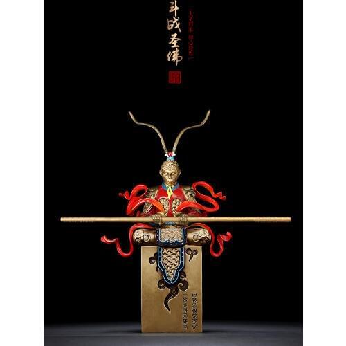 Collector Edition--TOP business 2020 OFFICE home efficacious Talisman House Protection GOLD God of WAR FENG SHUI Brass statue