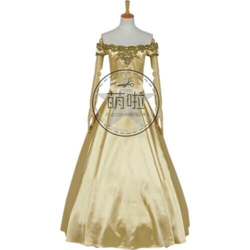 Once Upon a Time in Wonderland Bell Cosplay Costume Once Upon a Time Bell Yellow Cosplay Dress Custom Made L320