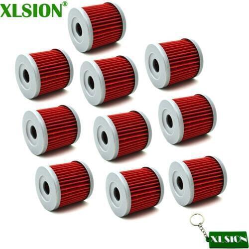 XLSION 10x Oil Filters Fit Suzuki DRZ 400 400E 400S 400SM LTZ400 LTR450 LTZ 400 LTR 450 QUADRACER ATV Dirt Motor Bike