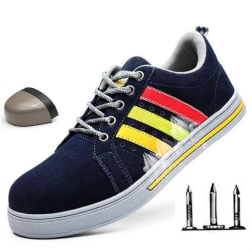 Men Work Boots Steel Toe Cap Safety Shoes Woman Lightweight Waterproof Breathable Anti-slip Protective Indestructible Shoes