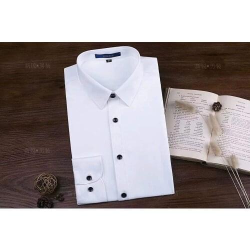 2021 Mens Shirts Long Sleeved Shirt Solid Color Business Suits Men Mens Dress Clothes Casual Regular Fit Shirts