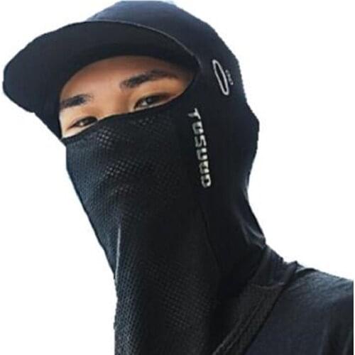 2021 New Female Summer Motorcycle Helmet Lined Hood Male Fishing Riding Equipment Ice Silk Sunscreen Headgear Face Mask Hot