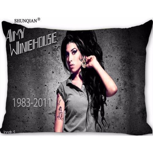 New Custom Amy Winehouse Pillowcase Zippered Rectangle Pillow Cover Cases Size 45X35cm,40x60cm,45X75cm,50X75cm(Two sides)