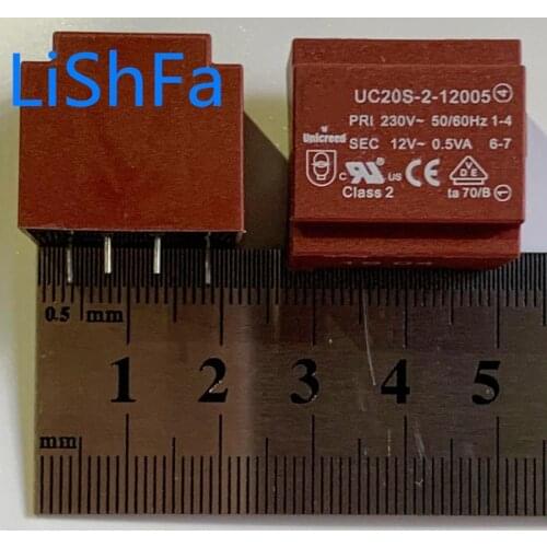 NEW AND ORIGINAL QUALITY power relays UC20S-2-12005 Transformer 230V to 12V 0.5VA Cogeneration Voltage Converter UC20S-2-12005