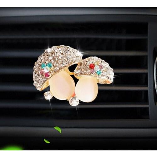 Color drill Mushroom Style car air freshener perfume bottle diffuser in the auto Air conditioner outlet vent air Perfume clip