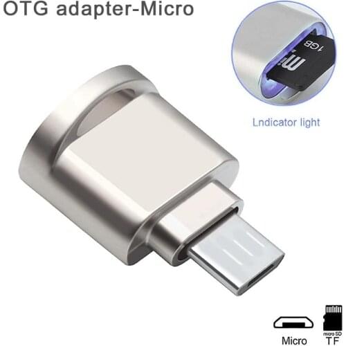 High Quality Phone OTG Adapter Mini Mobile Phone Card Reader USB Micro SD TF Memory Card Reader OTG Adapter USB 3.1 Card Reader