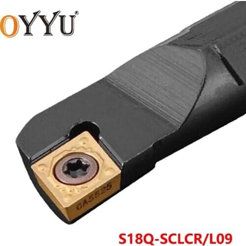OYYU 18mm SCLCR SCLCL S18Q-SCLCR09 S18Q-SCLCL09 Carbide Inserts for Holder Lathe Cutter CNC Shank Turning Tool Boring Bar