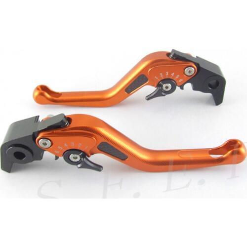 SFEP 3D Short CNC Adjustable Motorcycle Brake and Clutch Levers with Carbon Fiber Inlay Type For Kawasaki Z800/E version 13-18