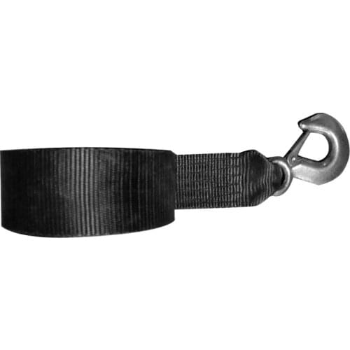 Black Polyester Towing Rope Webbing Trailer Winch Strap Boats Car Vehicles Replacement Parts Heavy Duty With Safety Snap Hook