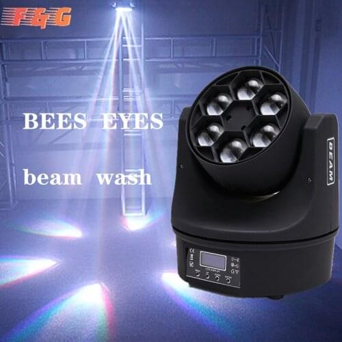 LED Beam+Wash Five Bees Eyes 6x15W RGBW DMX512 Stage Effect Lighting For DJ Disco Party Wedding Decoration Nightclub And Bar