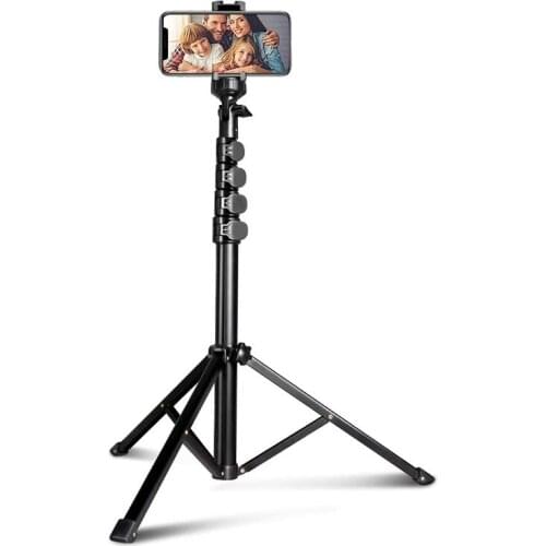 Selfie Stick Tripod Camera & Mobile Phone Tripod Stand with Bluetooth Remote Control and Universal Tripod Head Holder