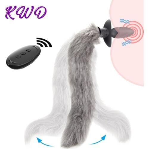 Fox Tail Anal Plug vibrator Silicone Anal vibrator Butt Plug Stimulator Sex Products Flirt Toys For Women/men Adult Accessories
