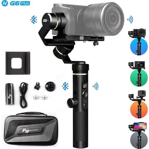 Feiyutech G6 Plus Micro Single Stabilizer Stable Handheld Gimbal Stabilizer 3-Axis Compatible Phone GoPro Focus Camera, Payload