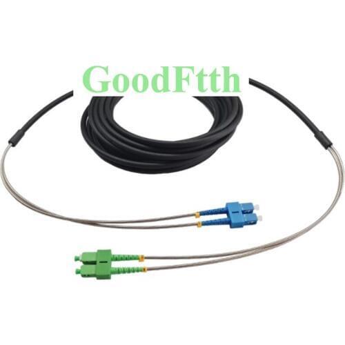 Tactical Field TPU Armoured armored Patch Cord SC-SC/APC SC/APC-SC/UPC SM 2 Cores GoodFtth 100-500m