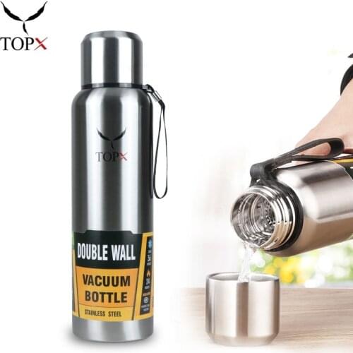1500ml Large Capacity Stainless Steel Thermos Portable Vacuum Flasks Bottle Outdoor Insulated Tumbler With Cup Sets термокружка