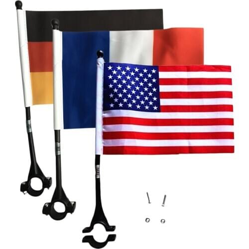 Universal Mini National Flags for Bike Scooter Motorcycle Handlebar Mounted Cyclists Safety Banner