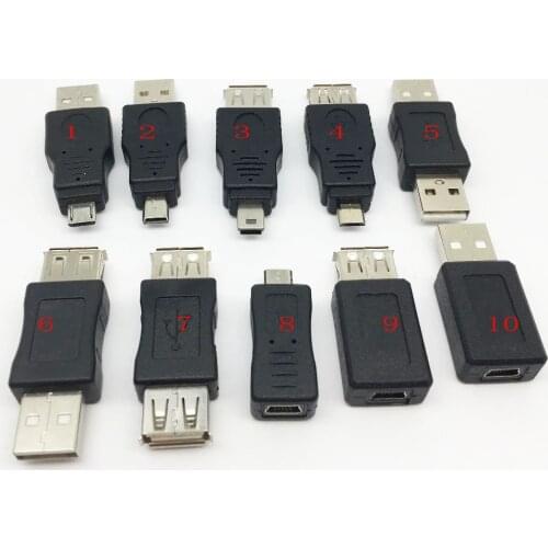 USB OTG Adapter Connector 5Pin Changer Adapter Converter USB Male to Female Micro 5Pin USB Mini USB Adapter Converter AQJG