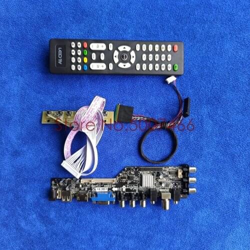 USB+VGA+AV digital signal DVB for LP173WD1-TLA1/TLC1/TLD1/TLE1/TLG1/TLN1/TLP3 LVDS 1600*900 screen control card kit 40 Pin