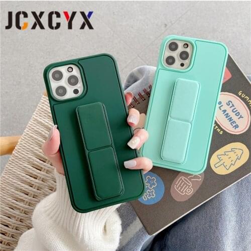 Liquid silicone ring holder wrist Lens protection Case For iPhone 11 12 Pro Max X XR XS 7 8 6S Plus SE 2020 soft hard back cover