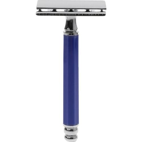 1 Set Safety Manual Razor Double Edge Blade Replacement Men Beard Trimming Facial Care Hair Mustache Remove Home Accessory