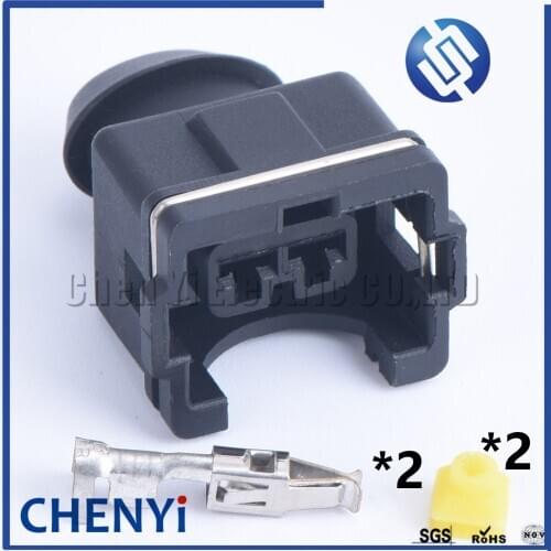 1 Set Tyco 2 Pin 3.5mm series car waterproof auto connectors female Fuel Injector nozzle sensor plug connector 825414-5