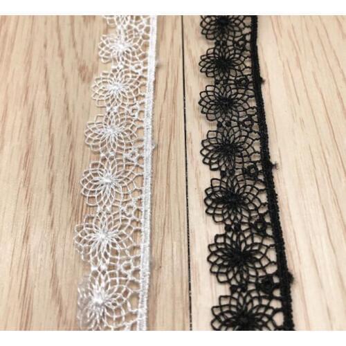15 Yards Vintage Lace Embroidered Lace Edge Trim Ribbon Applique DIY Sewing Craft Water Soluble Lace Fabric Trim 1.5cm