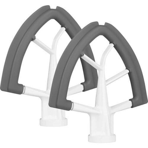 2 Pack Flex Edge Beater for Kitchenaid Mixer 5/4.5 Quart Tilt-Head Stand Mixer Attachment with Silicone Bowl Scraper