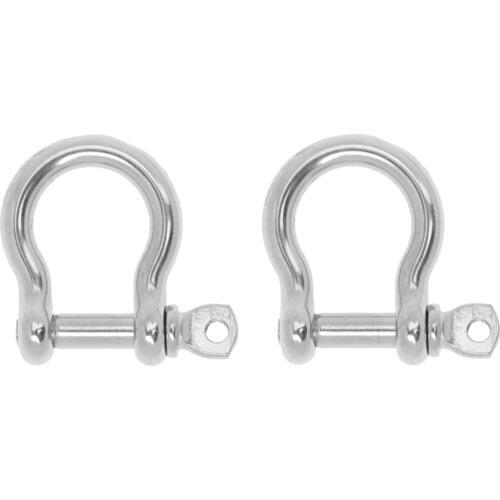 2 Pieces Boat Chain Rigging Bow Shackle Captive Pin 304 Stainless Steel 4mm