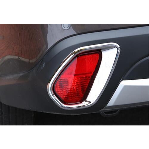 2x Car Rear Back Tail Fog Light Lamp Trim Covers Sticker Frame Fit For Mitsubishi Outlander 2016 Car-styling ABS Chrome