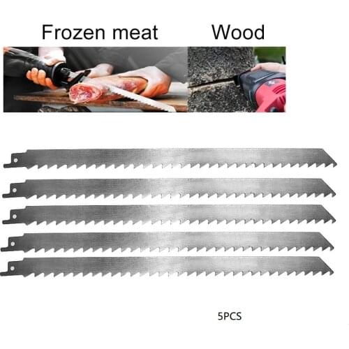 5Pcs Reciprocating Saw Blade 300mm Stainless Steel Ice Frozen Meat Cutting Tools For BOSCH Power Tools Accessories