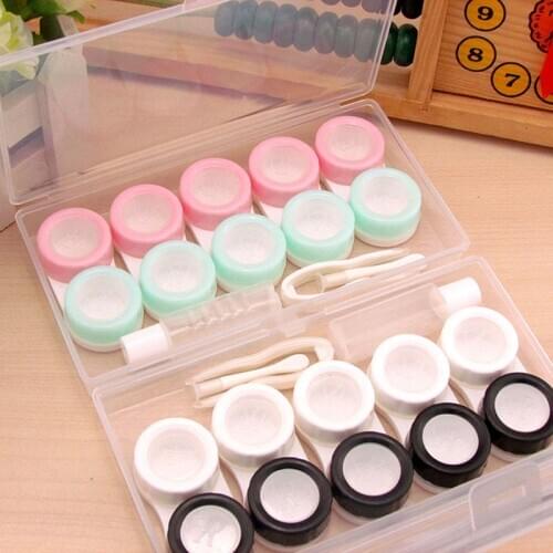 6 Pairs Portable Contact Lenses Eye Case Contact Lens Box Women Travel Contact Eye Lenses Storage Container Protector Accessorie