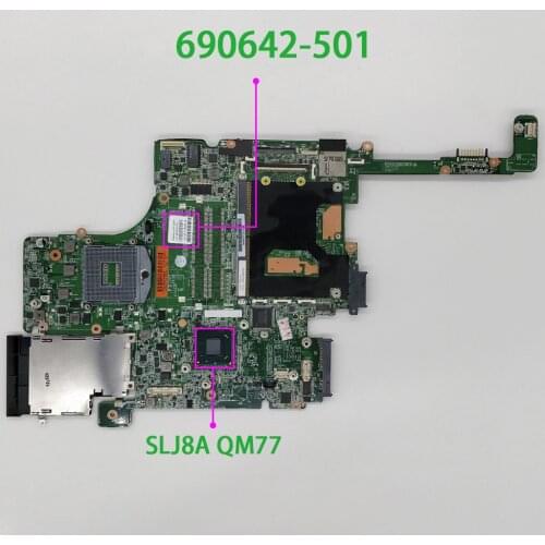 690642-001 690642-501 690642-601 for HP EliteBook 8570w 2570P UMA QM77 2 RAM Slot Laptop Motherboard Tested & Working Perfect