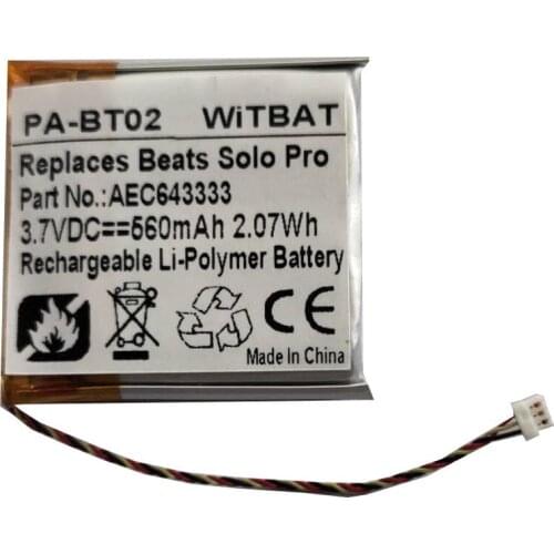 TTVXO 560mAh Battery for Beats Solo Pro Bluetooth Headset Battery AEC643333