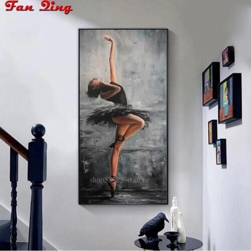 Diy Diamond Embroidery Girl Ballet Dancer Painting Cross Stitch Full Square/Round Rhinestone Mosaic 5D Home Decor Gift