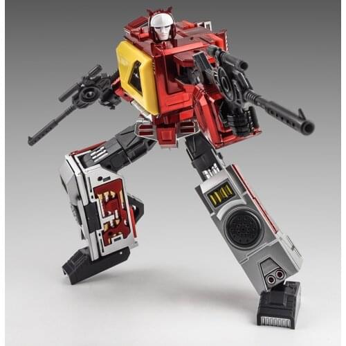 KFC Toys Transformation P-4Ax Transistor Metal Color MP Proportion Blaster With Tapes Pure Red Version G1 Action Figure Toy