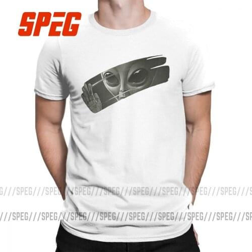Alien Man T Shirts Hipster 100% Cotton Short Sleeved Tees O Neck T-Shirt Plus Size Clothes