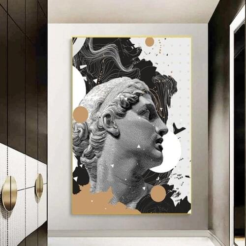 Renaissance David Figure Sculpture Canvas Painting Europe Posters and Prints Wall Art Picture for Living Room Home Decor Cuadros
