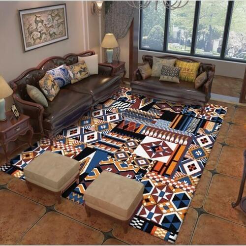 Persian Style Carpet and Rug Livingroom Bedroom Coffee Table Morocco Study Room Non-Slip Floor Mat Home Decor Vintage Tapetes