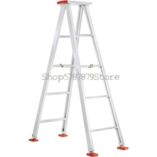 Herringbone Ladder Thickened Aluminum Alloy Welding Engineering Ladder Household Folding Ladder Decoration M