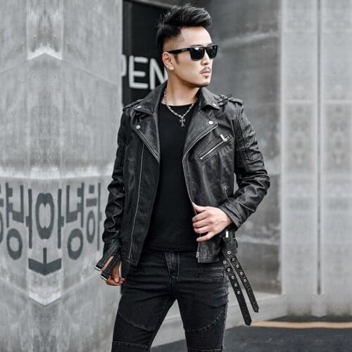 100 Real Sheepskin Coat Men Autumn Spring Jacket Man Clothes 2020 Streetwear Moto Biker Genuine Leather Jacket Outwear 15