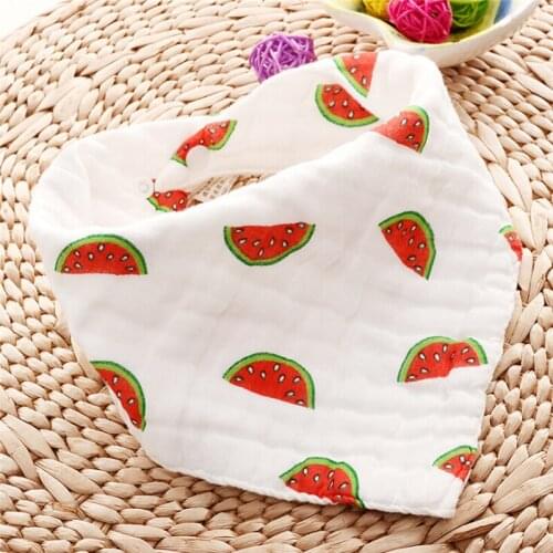 Soft Fruit Headscarf Baby Blouse Snoring Cloth Feeding Saliva Towel New Baby Bib Cute Fruit Feeding Bandana Bibs